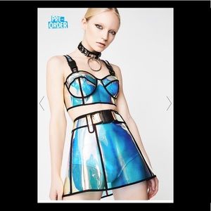 Two piece set- iridescent top and skirt